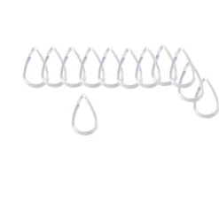 Anneau rideau de douche transparent x12