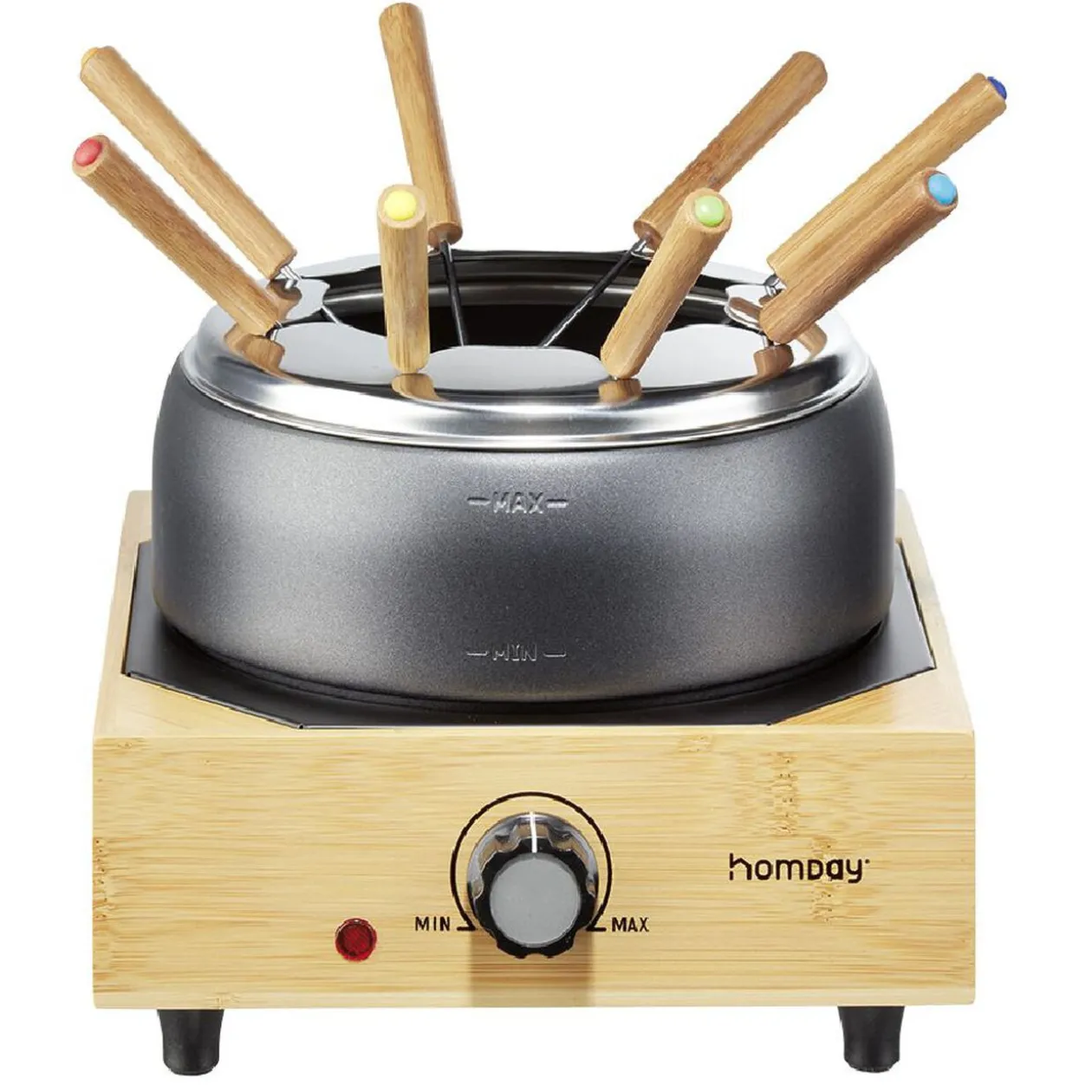 Appareil à fondue sur socle en bambou 800W