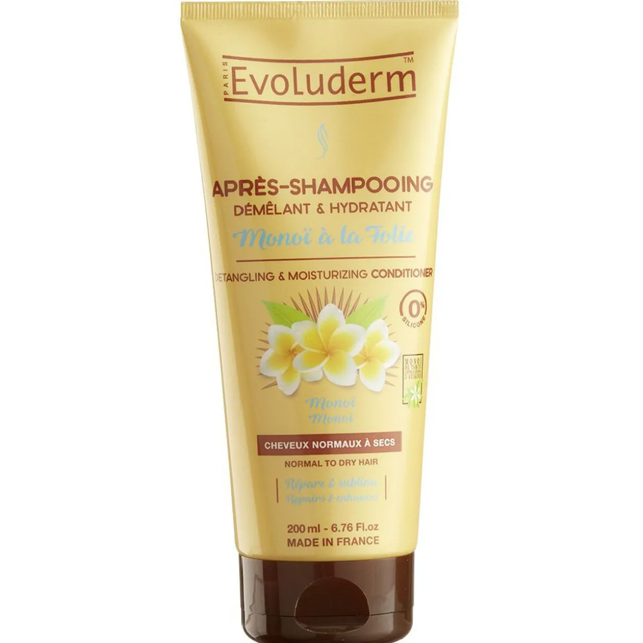 Après shampooing hydratant Evoluderm monoï à la folie 200 ml