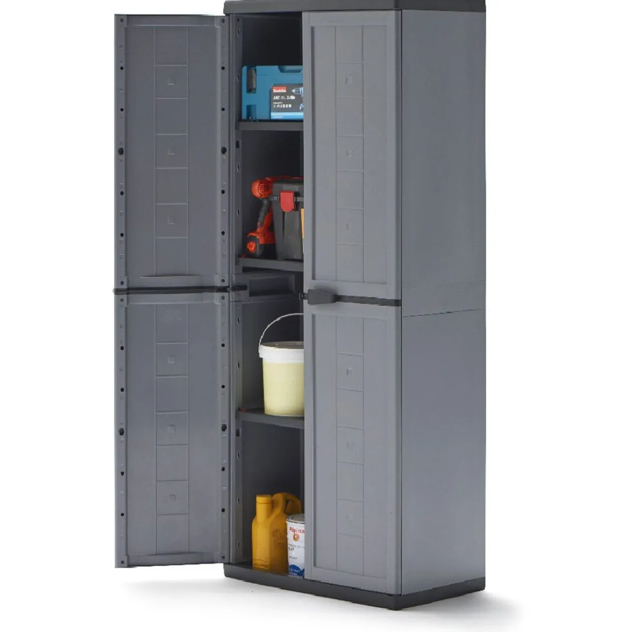 Armoire de rangement en plastique kis jolly gris