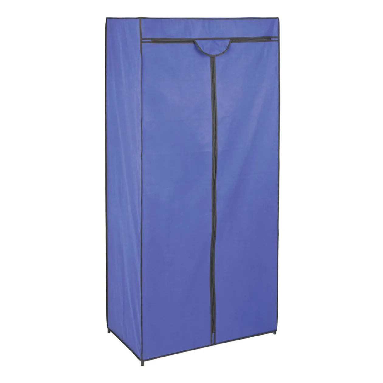 Armoire dressing bleu 1 étagère et 1 penderie