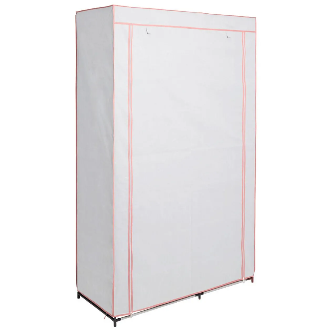 Armoire dressing double blanc 1 penderie et 6 tablettes