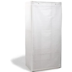 Armoire dressing en bois et housse coton