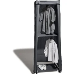 Armoire dressing gris double penderie