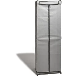 Armoire dressing gris double penderie