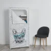 Armoire dressing tissus bouledogue français à lunettes