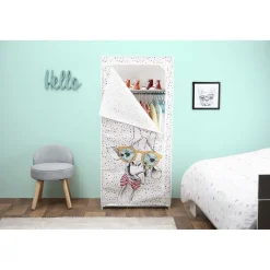 Armoire dressing tissus girafe à lunettes