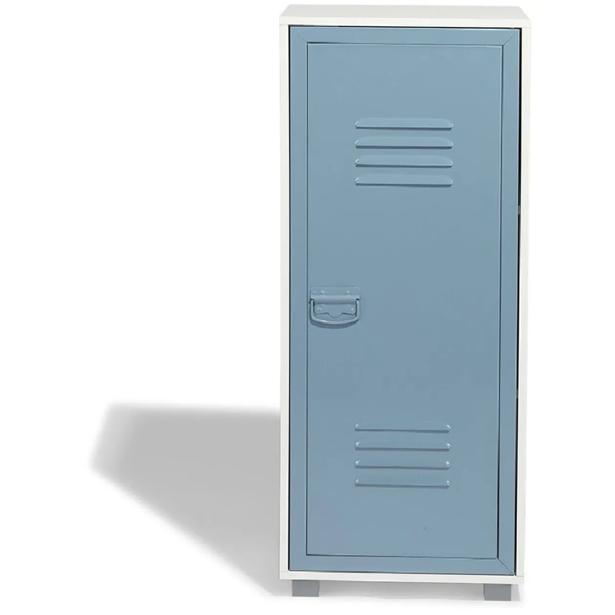 Armoire Noé blanche et bleu orage