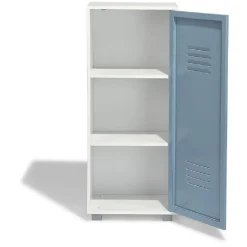 Armoire Noé blanche et bleu orage