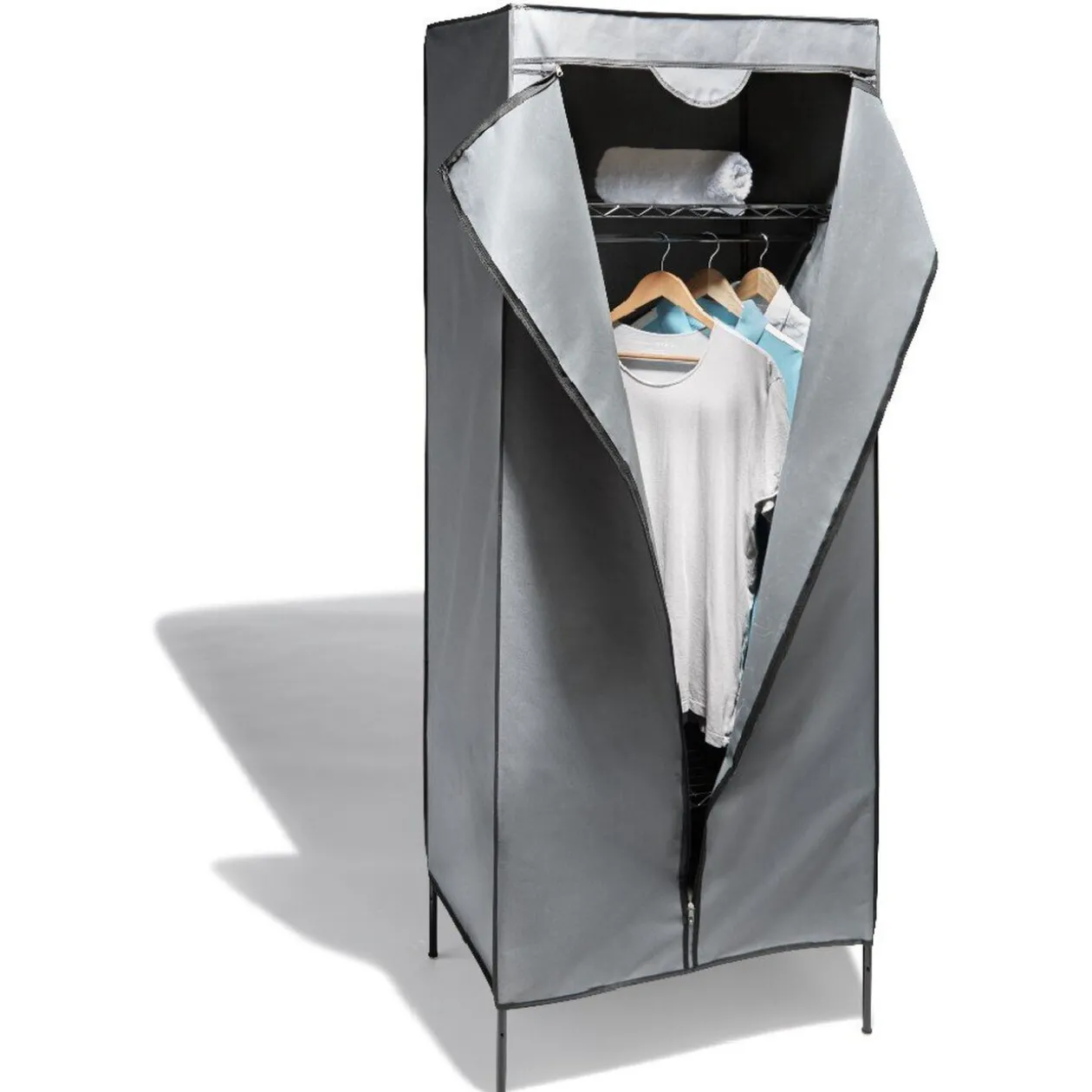 Armoire penderie grise