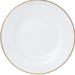 Assiette à dessert blanche contour doré