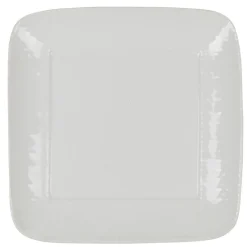 Assiette à dessert carrée blanche