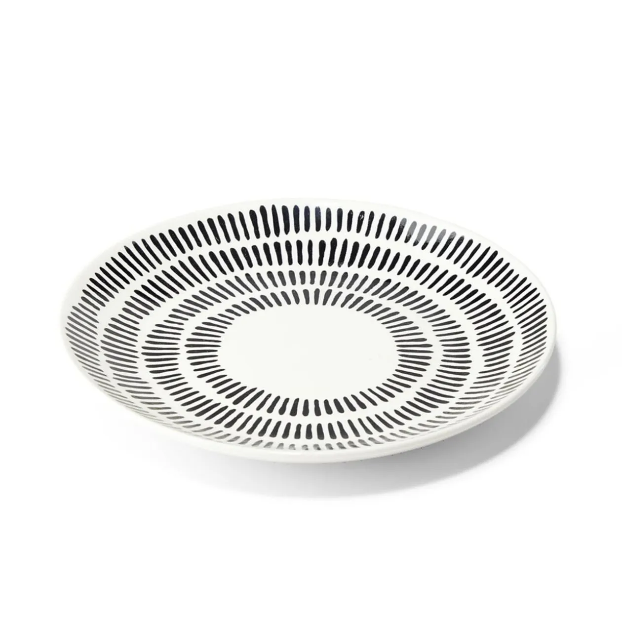 Assiette à dessert Dakar en porcelaine blanc et noir Ø19cm