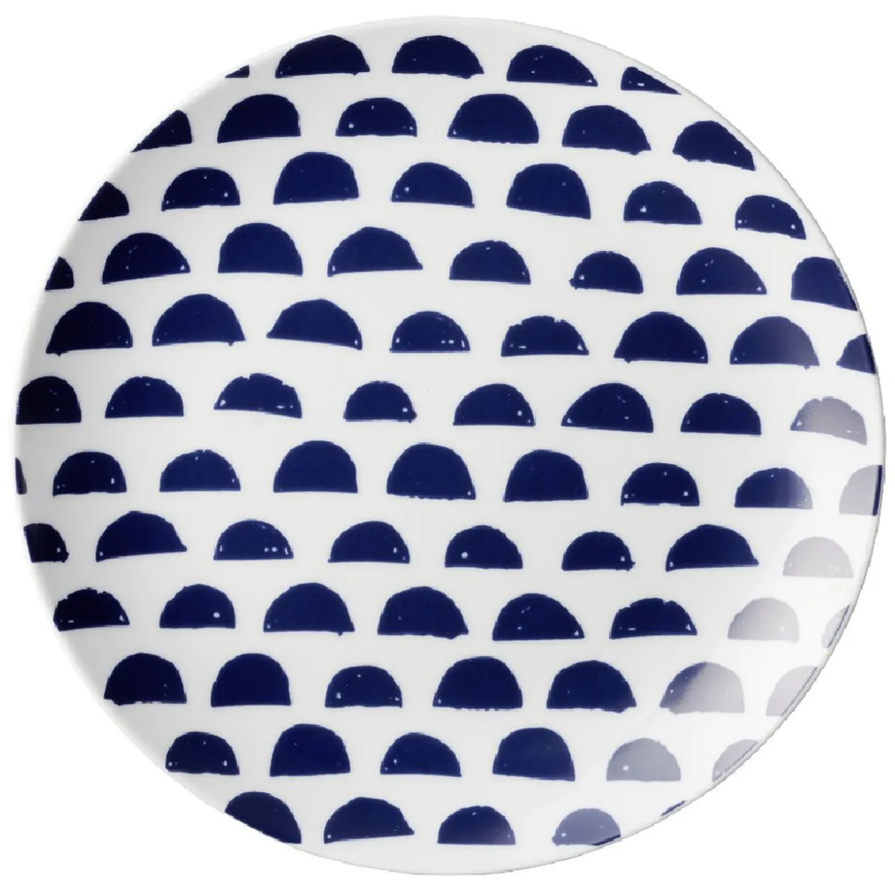 Assiette à dessert en porcelaine décor bleu Ø 19 cm