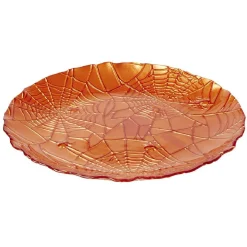 Assiette à dessert en verre Halloween design toile d'araignée Ø21cm