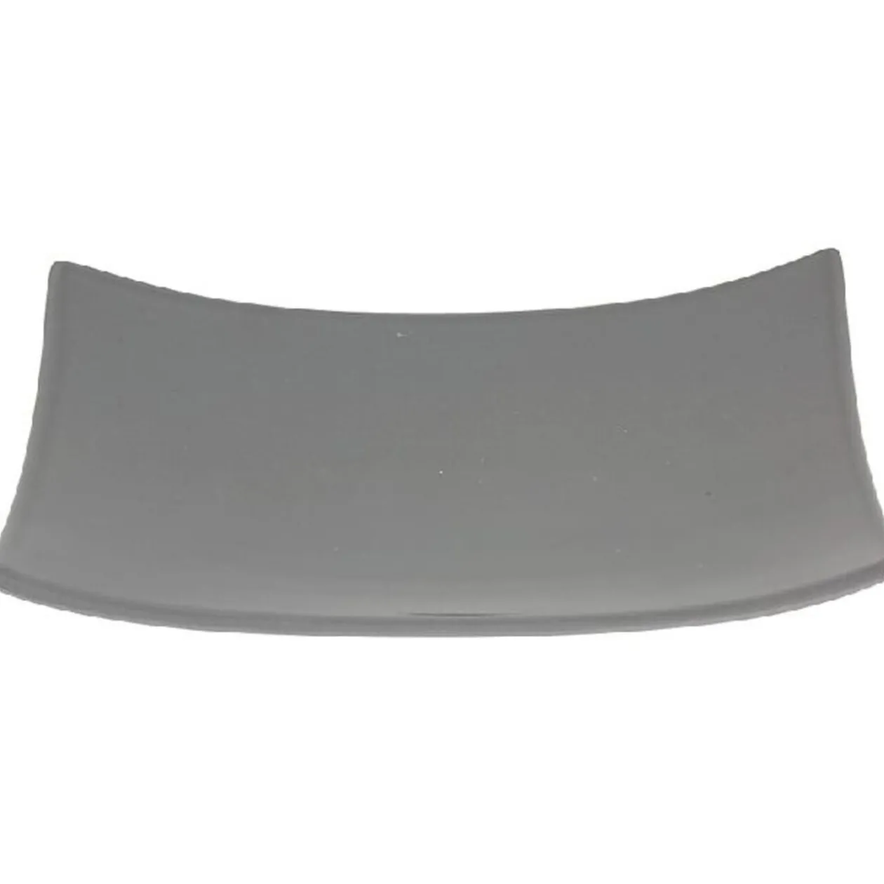 Assiette à dessert grise recourbée