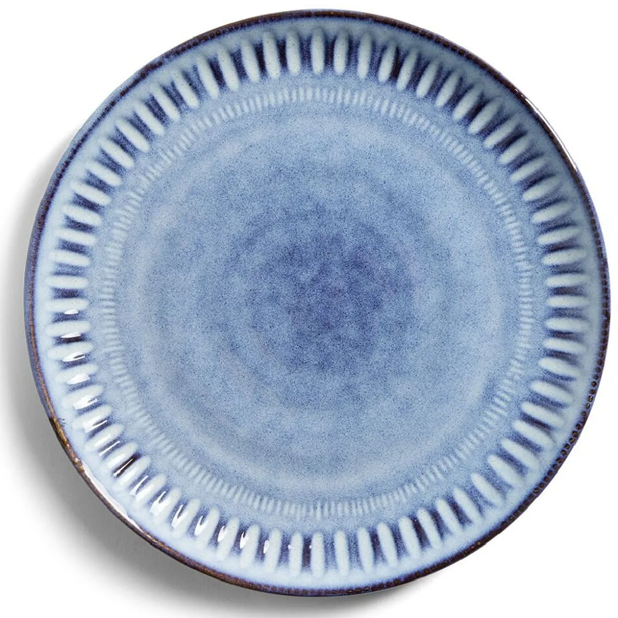 Assiette à dessert grès bleu Ø22cm