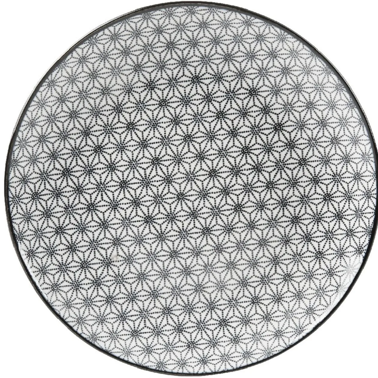 Assiette à dessert Helsinki décor noir blanc x4