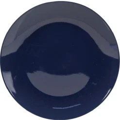 Assiette à dessert motif feuillage bleu et blanc