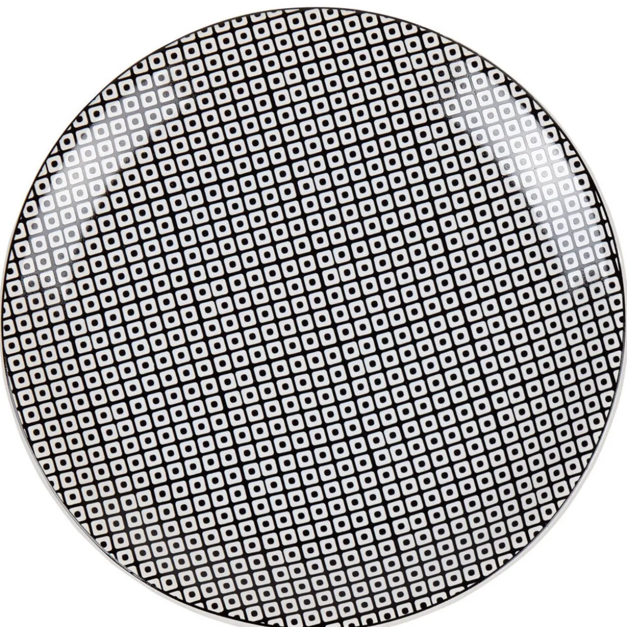 Assiette à dessert noire et blanche