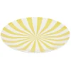 Assiette à dessert porcelaine rayure bicolore Ø16cm