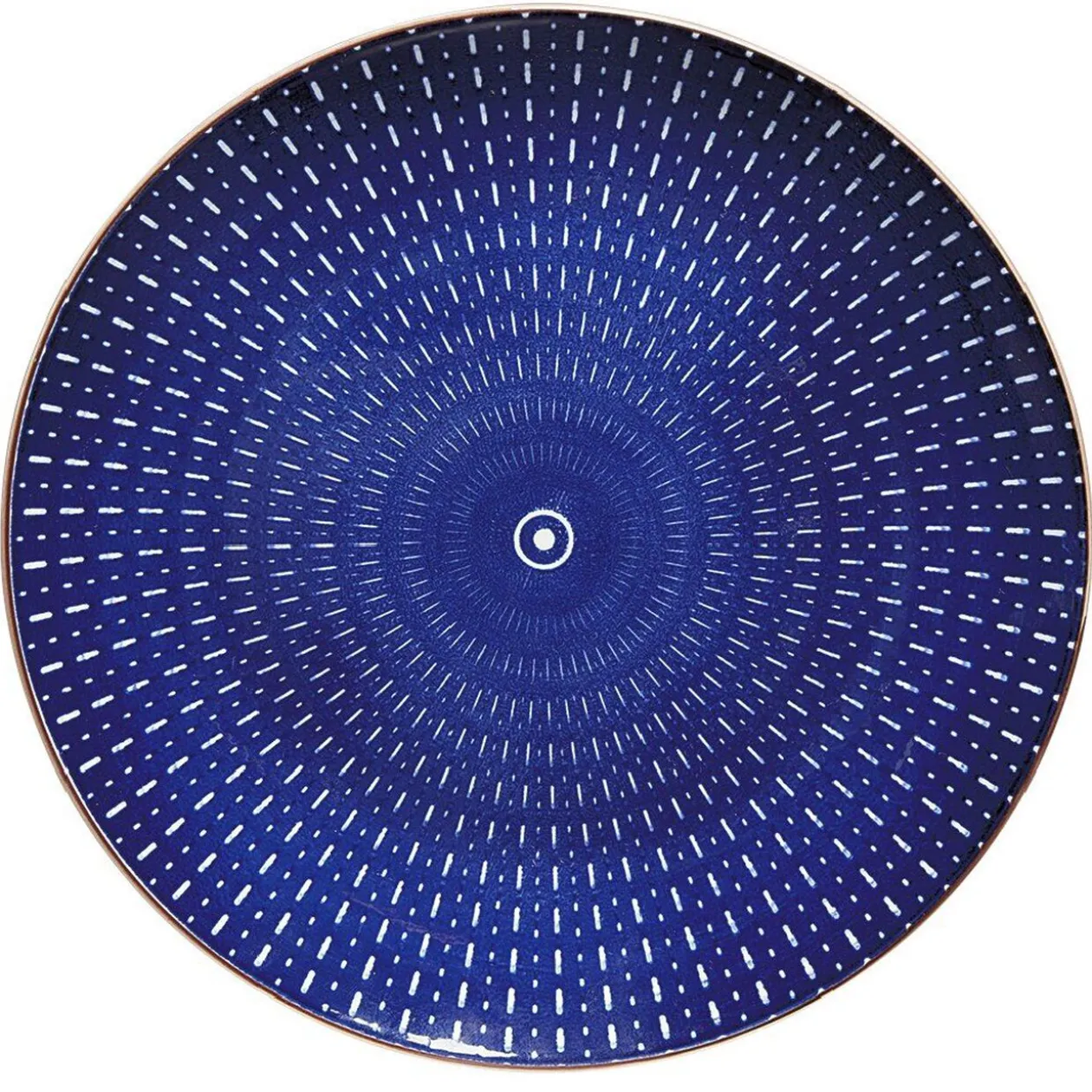 ASSIETTE À DESSERT RONDE BLEU ET BLANC