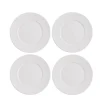 Assiette à dessert ronde embossée blanche x4