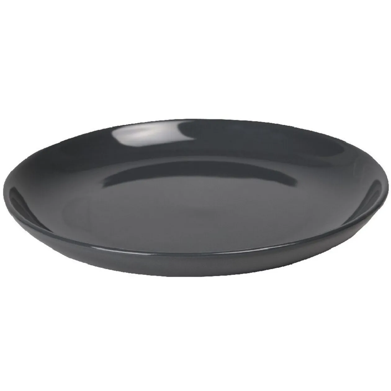 Assiette à dessert ronde grise unie