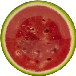 Assiette à dessert ronde imprimée pastèque