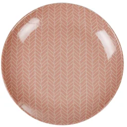 Assiette à dessert rose zebrée collection Crazy