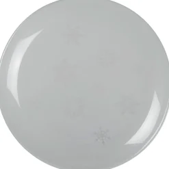 Assiette à dessert transparente design flocon