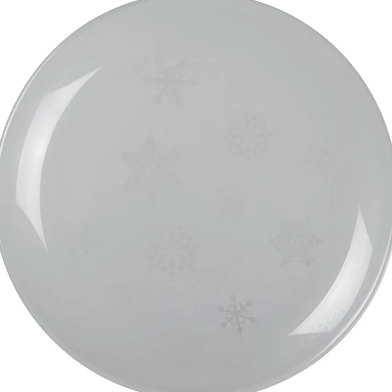 Assiette à dessert transparente design flocon