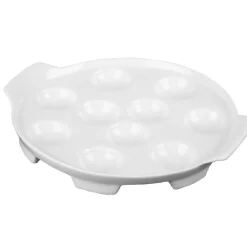 Assiette à escargots blanche