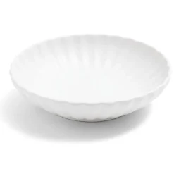 Assiette à soupe Venise rebord ondulé faïence blanc Ø20cm