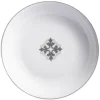 Assiette creuse blanche carreau de ciment motif flocon