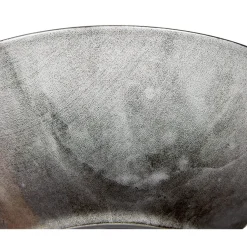 Assiette creuse en porcelaine décor marbre gris