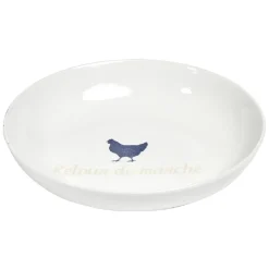 Assiette creuse en porcelaine blanche