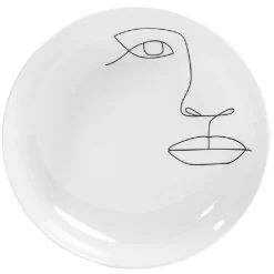 Assiette creuse en porcelaine blanche