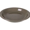 Assiette creuse ronde taupe