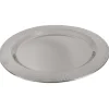 Assiette de présentation argentée ronde