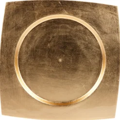 Assiette de présentation dorée