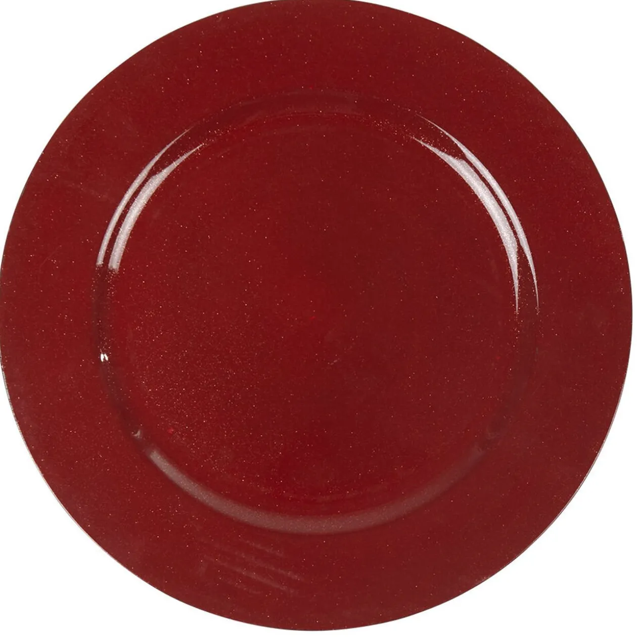 Assiette de présentation ronde rouge