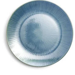 Assiette plate Amaury faïence bleue Ø25cm