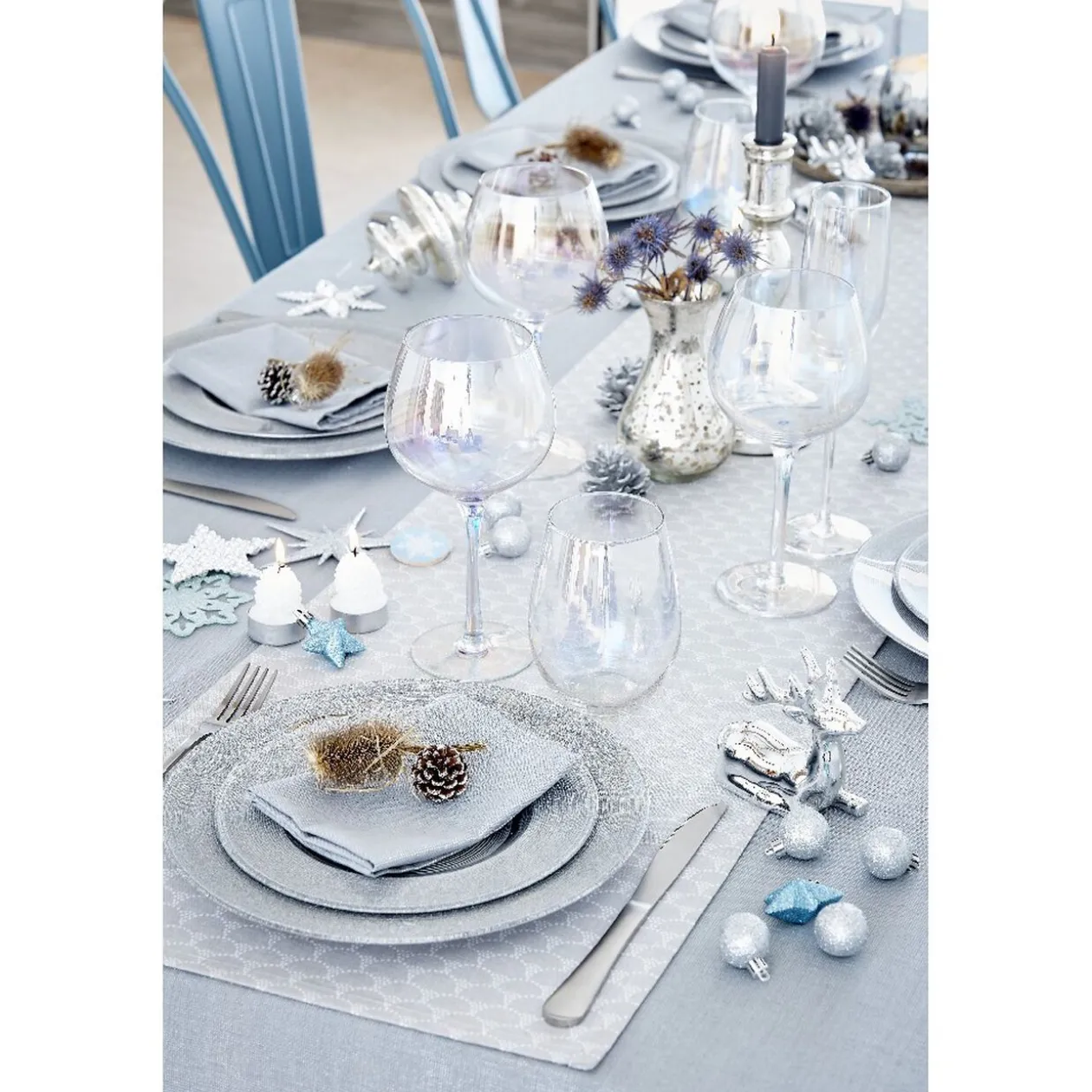 Assiette plate argenté