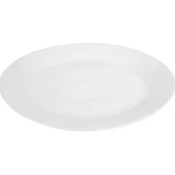 Assiette plate basique ronde blanche porcelaine