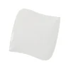 Assiette plate carrée blanche