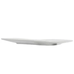 Assiette plate carrée blanche