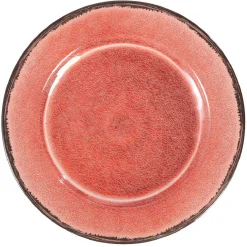 Assiette plate effet craquelé