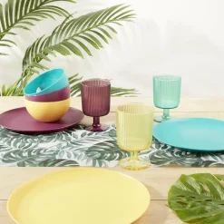 Assiette plate en plastique Ø23,5cm - 3 coloris