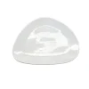 Assiette plate forme galet blanc